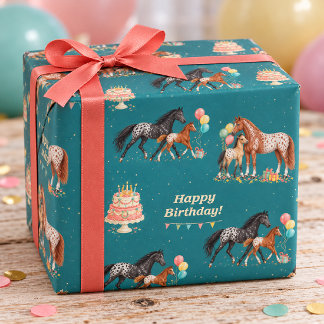 Appaloosa Sto och Föl Födelsedag Presentpapper