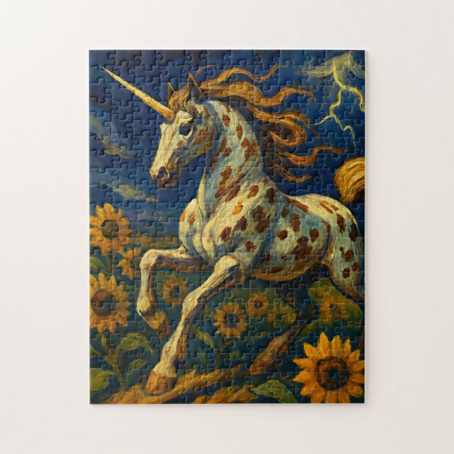 Appaloosa Unicorn i Storm Pussel (Vertikal)