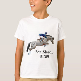 Appaloosahästen äter T-tröja för sömnrittungar Tee Shirt