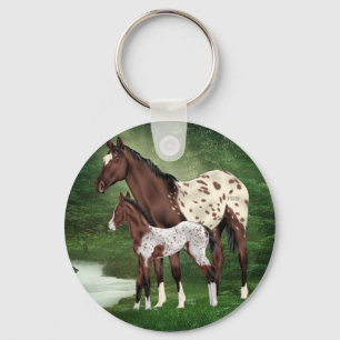 AppaloosahästMare och föl Nyckelring