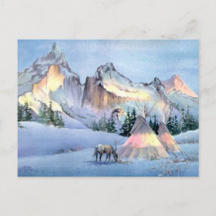 APPALOSA HORSE TIPI CAMP by SHARON SHARPE Vykort