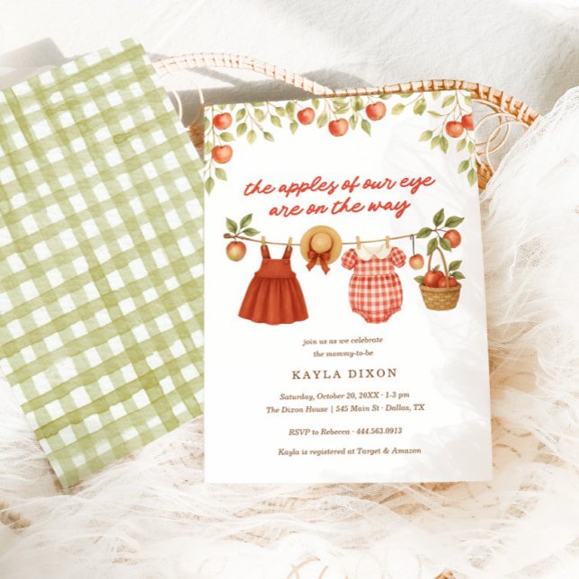 Appar från vår Öga-tjuvflicksbarnskuss för barn Inbjudningar (Skapare uppladdad)