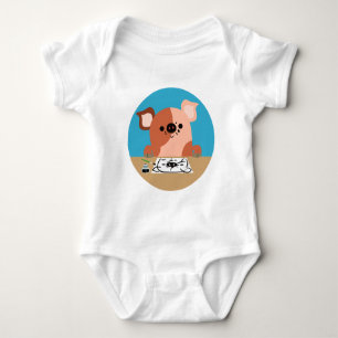 Apparat av typen Cute Tecknad Piglet Baby Tee
