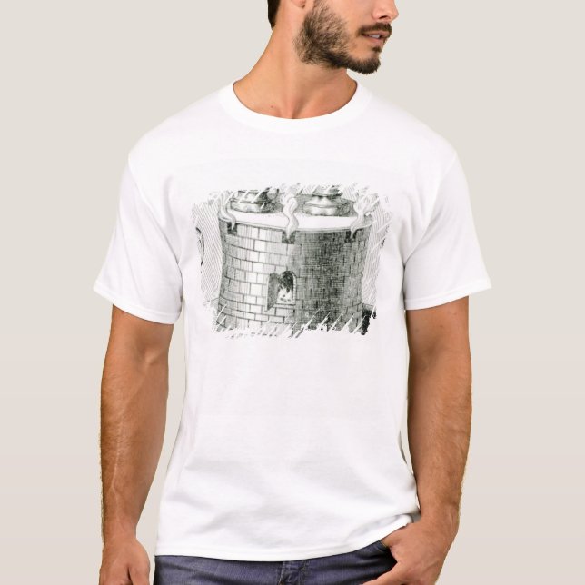 Apparater för att hålla vatten och mat värme på tee shirt (Framsida)