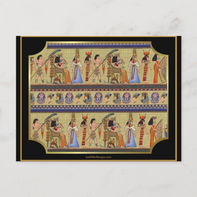 Apparatgåvor från Egyptiska Hieroglyphics Series I Vykort (Framsida)