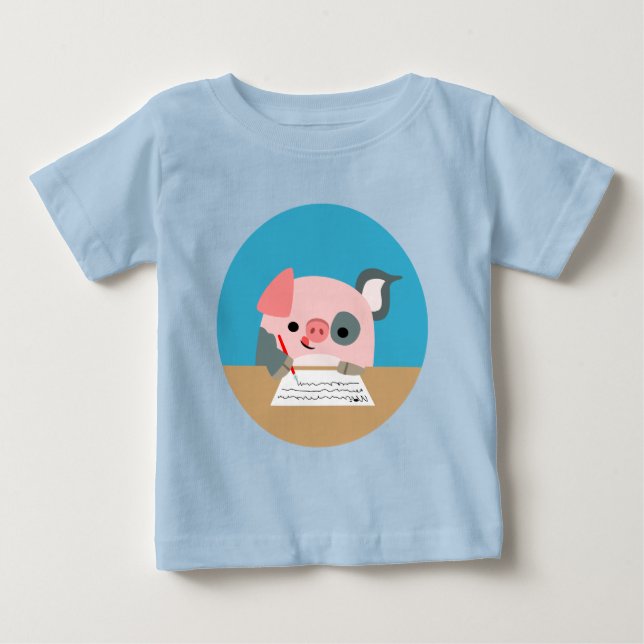 Apparatur för avskrivning av Tecknad Gris Baby T-shirt (Framsida)