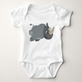 Apparatur för laddning av Tecknad i Rhino Baby T Shirt