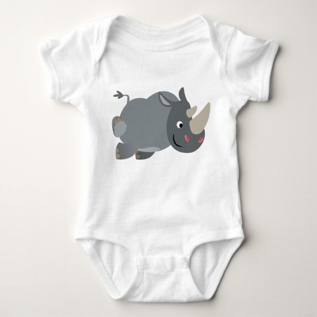 Apparatur för laddning av Tecknad i Rhino Baby T Shirt (Framsida)