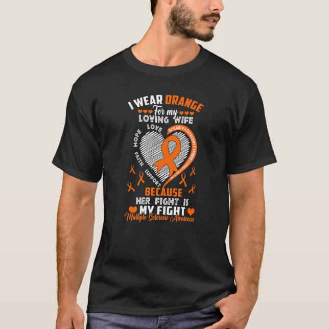 Apparel Orange Makfe Många Sclerosis Awarenes T Shirt (Framsida)