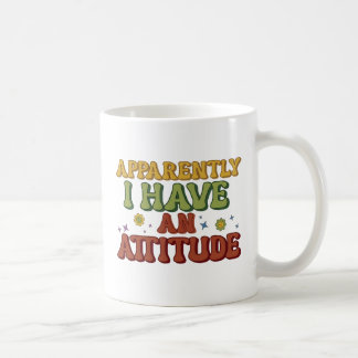 Apparently I Have an Attitude Retro Groovy  Kaffemugg