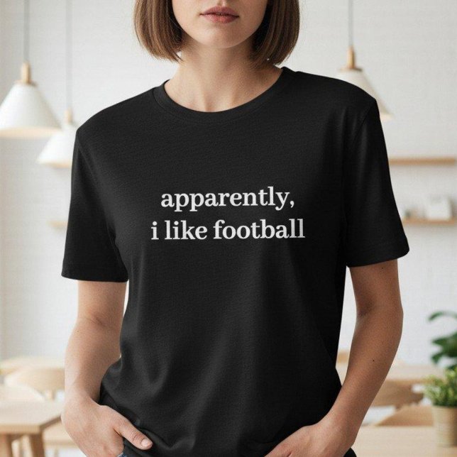 Apparently, I like Football Funny Sarcastic Sports T Shirt (Skapare uppladdad)