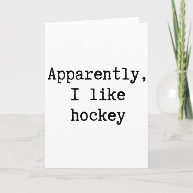 Apparently I Like Hockey Funny Mom Dad Sister Brot Kort (Framsida)