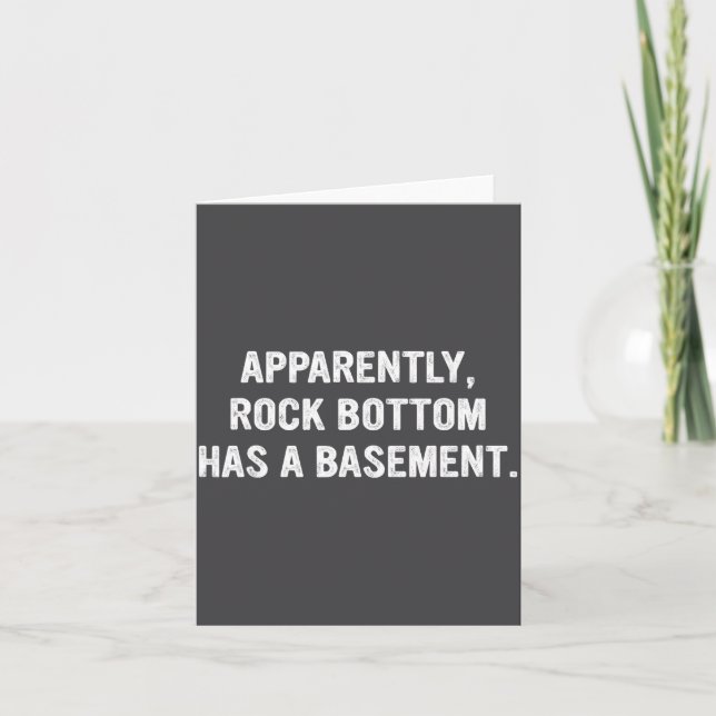 Apparently Rock-bottom Has A Basement Funny Quote  Kort (Framsida)