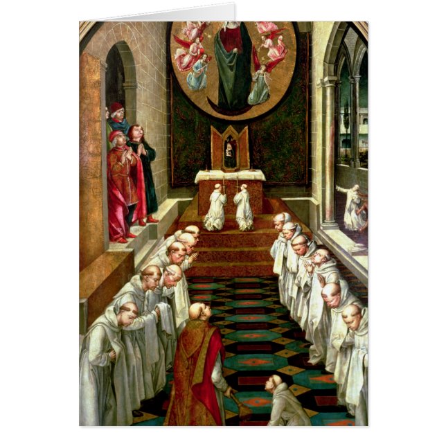 Apparition av oskulden till en gemenskap hälsningskort (Framsidan)