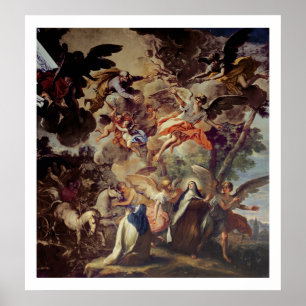 Apparition av St Joseph till St Theresa Poster