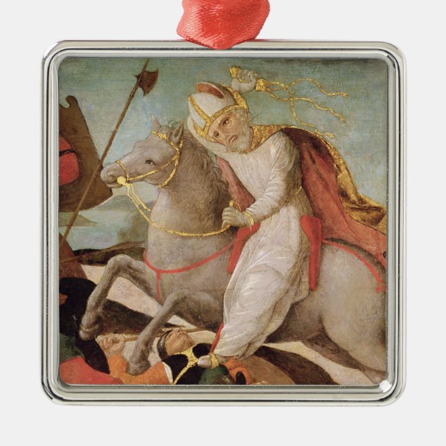 Apparitionen av St Ambrose Julgransprydnad Metall (Framsidan)