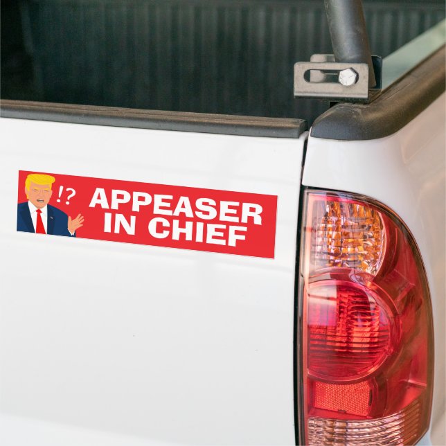 Appeaser in Chief Funny Anti Trump Bildekal (På lastbil)