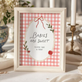Äppel Baby Shower Bebisar är söta Poster