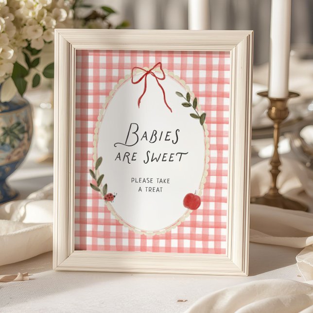 Äppel Baby Shower Bebisar är söta Poster (Skapare uppladdad)