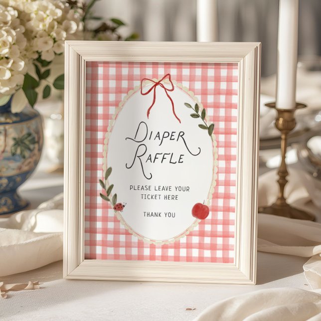 Äppel Baby Shower Blöja Lotteri Poster (Skapare uppladdad)