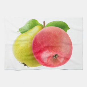 Äppel och päron kökshandduk