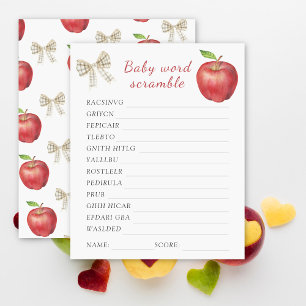 Äppelbarn baby shower Ordspelet babyshower spel