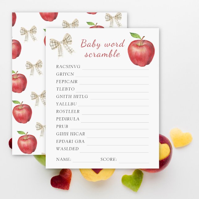 Äppelbarn baby shower Ordspelet babyshower spel (Skapare uppladdad)