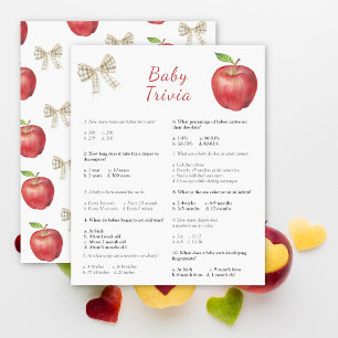 äppelbarn shower Baby Trivia Baby Shower-spel