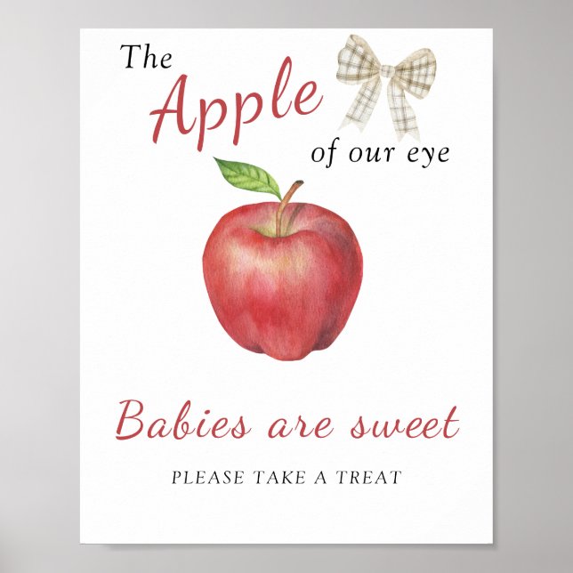 Äppelbarnkalas - Bebisar är söta Poster (Framsidan)
