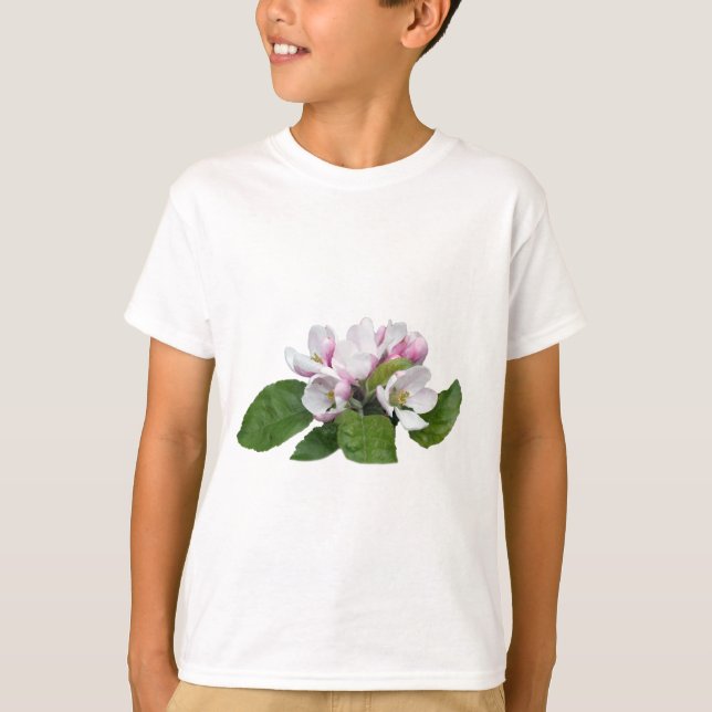äppelblom och gröna blad tee (Framsida)