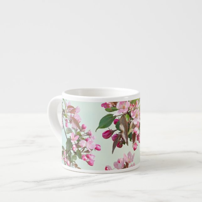 Äppelblommar 2 espressomugg (Framsida vänster)