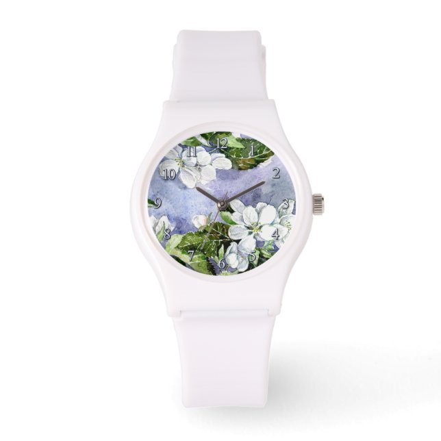 Äppelblommar Armbandsur (Framsida)