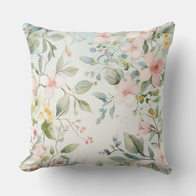 Äppelblommar Kudde (Framsida)