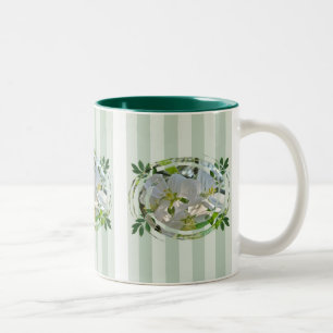 ÄppelBlommar och Grönt Rand Mugg