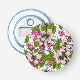 Äppelblommar på vitt flasköppnare