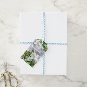 Äppelblommar Presentetikett