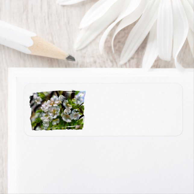 ÄppelBlommar Returadress Etikett (Insitu)