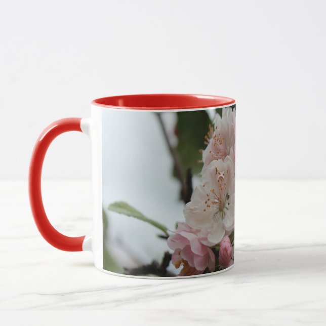 Äppelblommar våren är här mugg (Vänster)