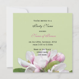 Äppelblommor, alla partikomeddelanden inbjudningar