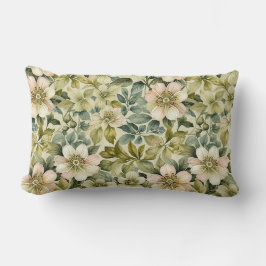 Äppelblommor och blad lumbarkudde