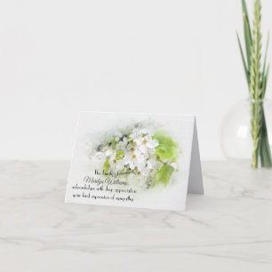 Äppelblommor Sympati Tack Kort