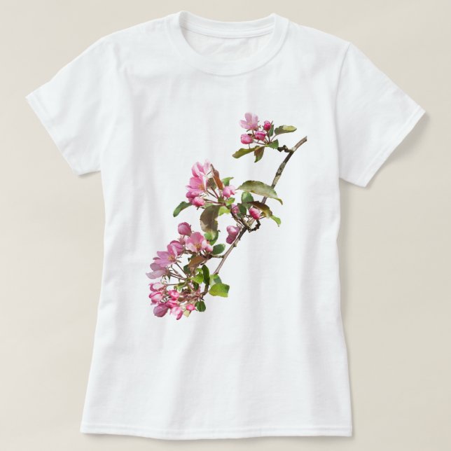 Äppelblommor T Shirt (Design framsida)