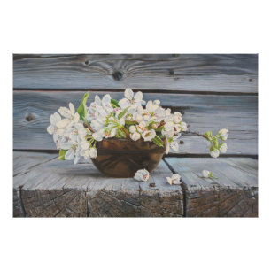 Äppelblomster Stilleben – Original Konsttryck Fototryck
