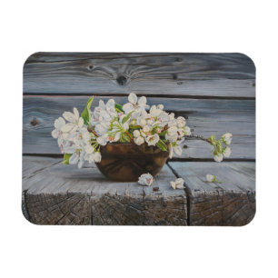 Äppelblomster Stilleben – Original Konsttryck Magnet