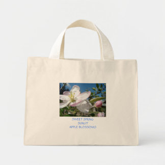 Äppelblomsterväska CANVAS STRANDVÄSKA Mini Tygkasse