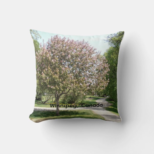 Äppelblomstrande Träd Kudde (Framsida)
