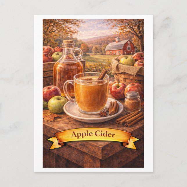 Äppelcider (Amerikansk matserie) Vykort (Framsida)