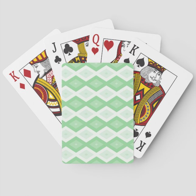 Äppeldiamant mönster grönt casinokort (Baksidan)