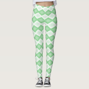 Äppeldiamant mönster grönt leggings