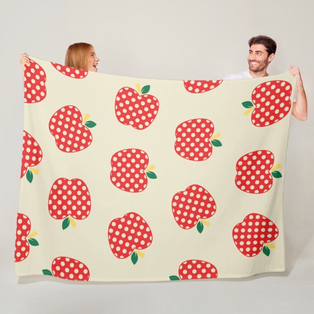 Äppelets mönster fleecefilt (På plats)